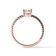 OVAL MORGANITE ROSE GOLD RING - MORGANITE RINGS - RINGS