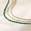 DARK GREEN EMERALD NECKLACE IN GOLD - MINERAL NECKLACES - NECKLACES