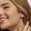 ROSE GOLD DIAMOND V SINGLE EARRING - DIAMOND EARRINGS - EARRINGS