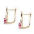 PINK SAPPHIRE AND DIAMOND EARRINGS IN GOLD - SAPPHIRE EARRINGS - EARRINGS