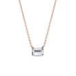 MOISSANITE NECKLACE IN ROSE GOLD - ROSE GOLD NECKLACES - NECKLACES