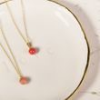 CORAL PENDANT IN YELLOW GOLD - SEASONS COLLECTION - KLENOTA COLLECTIONS