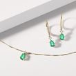 SMARAGD OHRRINGE MIT DIAMANTEN IN GELBGOLD - OHRRINGE MIT SMARAGD - OHRRINGE