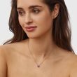 NECKLACE WITH AMETHYST IN ROSE GOLD - AMETHYST NECKLACES - 