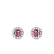 TOURMALINE AND DIAMOND WHITE GOLD EARRINGS - TOURMALINE EARRINGS - EARRINGS