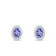 TANSANIT OHRRINGE MIT DIAMANTEN - OHRRINGE TANSANIT - OHRRINGE
