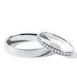 WHITE GOLD WEDDING RING SET WITH DIAMOND HALF ETERNITY RING - WHITE GOLD WEDDING SETS - WEDDING RINGS