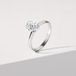 OVAL DOUBLE PRONG LAB GROWN DIAMOND RING IN WHITE GOLD - RINGS WITH LAB-GROWN DIAMONDS - ENGAGEMENT RINGS
