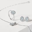 AQUAMARINE AND DIAMOND PENDANT IN WHITE GOLD - AQUAMARINE NECKLACES - NECKLACES