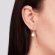 Pearl Earrings with Diamonds in White Gold