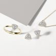 TRILLION-CUT DIAMOND EARRINGS IN YELLOW GOLD - DIAMOND STUD EARRINGS - EARRINGS