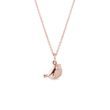 BIRD PENDANT WITH A DIAMOND IN ROSE GOLD - CHILDREN'S NECKLACES - NECKLACES