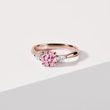 PINK LAB GROWN DIAMOND RING IN ROSE GOLD - RINGS WITH LAB-GROWN DIAMONDS - ENGAGEMENT RINGS