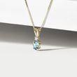 OVAL TOPAZ AND DIAMOND NECKLACE IN GOLD - TOPAZ NECKLACES - NECKLACES