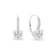 BOUCLES D'OREILLES EN OR BLANC ET DIAMANTS DE SYNTHÈSE - BOUCLES D'OREILLES EN DIAMANT - BOUCLES D'OREILLES