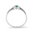 EMERALD AND DIAMOND RING IN WHITE GOLD - EMERALD RINGS - RINGS