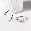 WHITE GOLD RING WITH A BRILLIANT - SOLITAIRE ENGAGEMENT RINGS - ENGAGEMENT RINGS