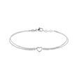 HEART BRACELET IN 14K WHITE GOLD - DIAMOND BRACELETS - BRACELETS