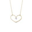 HEART NECKLACE WITH DIAMOND IN GOLD - DIAMOND NECKLACES - NECKLACES