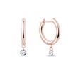RUNDE OHRRINGE AUS ROSÉGOLD MIT LABORDIAMANTEN - OHRRINGE DIAMANT - OHRRINGE