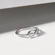 DIAMOND INFINITY RING IN WHITE GOLD - DIAMOND RINGS - RINGS