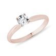 BAGUE EN OR ROSE AVEC DIAMANT DE SYNTHÈSE - BAGUES AVEC DIAMANTS DE SYNTHÈSE - BAGUES DE FIANÇAILLES