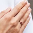 MINIMALISTICKÝ PRSTEŇ Z BIELEHO ZLATA S RUBÍNOM - ZÁSNUBNÉ PRSTENE S RUBÍNOM - ZÁSNUBNÉ PRSTENE