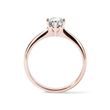 HALF CARAT DIAMOND 14K ROSE GOLD ENGAGEMENT RING - SOLITAIRE ENGAGEMENT RINGS - ENGAGEMENT RINGS