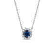 HALO STYLE PENDANT WITH SAPPHIRE AND DIAMONDS - SAPPHIRE NECKLACES{% if category.pathNames[0] != product.category.name %} - {% endif %}