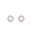 BOUCLES D'OREILLES EN OR ROSE ET DIAMANT - PUCES D'OREILLES EN DIAMANT - BOUCLES D'OREILLES