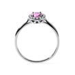 GOLD RING WITH PINK SAPPHIRE AND DIAMONDS - SAPPHIRE RINGS - RINGS