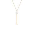 WHITE FRESHWATER PEARL NECKLACE IN YELLOW GOLD - PEARL PENDANTS - PEARL JEWELRY