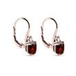 EARRINGS MADE OF PINK GOLD WITH GARNETS AND DIAMONDS - BOUCLES D'OREILLES EN GRENAT - BOUCLES D'OREILLES