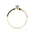 GREEN DIAMOND RING IN 14K YELLOW GOLD - FANCY DIAMOND ENGAGEMENT RINGS - ENGAGEMENT RINGS