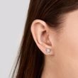 DIAMOND EARRINGS IN WHITE GOLD - DIAMOND STUD EARRINGS - 