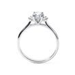 WHITE GOLD OVAL DIAMOND RING WITH SIDE DIAMONDS - DIAMOND ENGAGEMENT RINGS - ENGAGEMENT RINGS