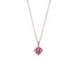 NECKLACE WITH PINK TOURMALINE IN 14K ROSE GOLD - TOURMALINE NECKLACES - NECKLACES