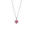 COLLIER EN OR ROSE AVEC TOURMALINE ROSE - COLLIERS AVEC TOURMALINE - COLLIERS