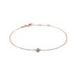 BRACELET MADE OF ROSE GOLD WITH CHAMPAGNE DIAMOND - DIAMOND BRACELETS - BRACELETS