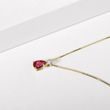 GOLD NECKLACE WITH RUBY ​​AND DIAMOND - RUBY NECKLACES - NECKLACES