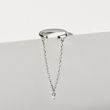 EAR CUFF MIT KETTE UND DIAMANT IN WEISSGOLD - EAR CUFFS - OHRRINGE