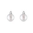 BOUCLES D'OREILLES EN OR BLANC AVEC PERLES ET DIAMANTS - BOUCLES D'OREILLES EN PERLES - PERLES