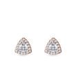 TRILLION-CUT DIAMOND EARRINGS IN ROSE GOLD - DIAMOND STUD EARRINGS - EARRINGS