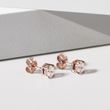 Morganite stud earrings in rose gold