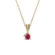 ROUND RUBY GOLD RIBBON NECKLACE - RUBY NECKLACES{% if category.pathNames[0] != product.category.name %} - {% endif %}
