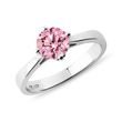 WHITE GOLD PINK DIAMOND ENGAGEMENT RING - RINGS WITH LAB-GROWN DIAMONDS - ENGAGEMENT RINGS
