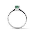 EMERALD CUT EMERALD RING IN WHITE GOLD - EMERALD RINGS - RINGS