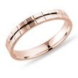 HERRENRING MIT GRAVIERTEM MUSTER AUS ROSÉGOLD - TRAURINGE FÜR HERREN - TRAURINGE