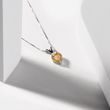 COLLIER EN OR BLANC AVEC CITRINE ET DIAMANTS - COLLIERS AVEC CITRINE - COLLIERS