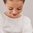 HERZFÖRMIGE KINDERKETTE MIT DIAMANT IN WEISSGOLD - KINDER KETTEN - KETTEN